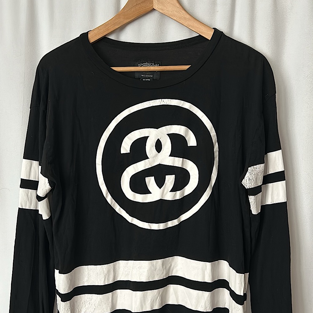 Stussy Vintage Black Long Sleeve Sweatshirt Top **Size M**🖤🖤 - Picture 3 of 7